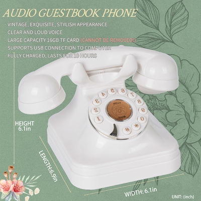 32GB Audio Phone Guest Book Ηχογράφηση φωνής 10hrs Ηχογράφηση τηλεφώνου Γάμος Guest Book
