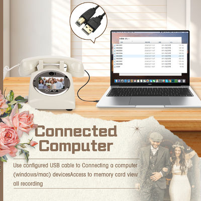 Λευκό Βίντεο Επισκέπτης Βιβλίο πλαστικού USB Συμβατό τηλέφωνο Επισκέπτης Βιβλίο για ντους
